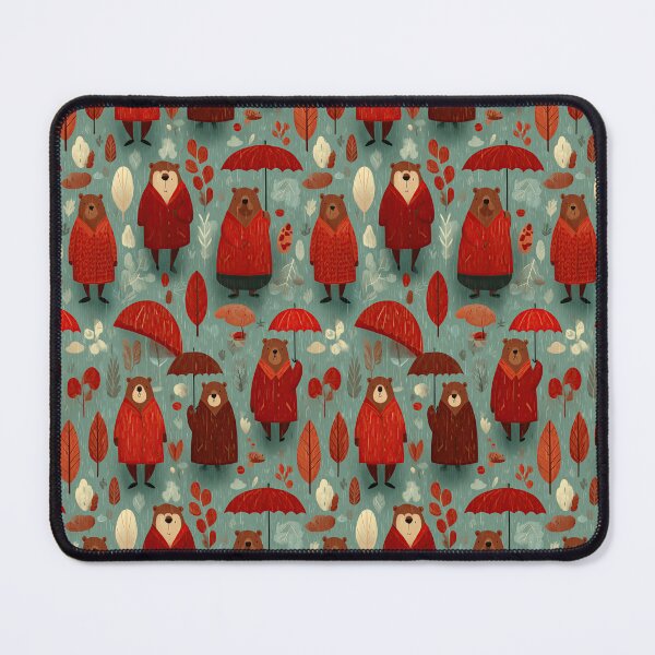 Item preview, Groundhogs in Red Coats Among Autumn Trees designed and sold by Piotrek0001.
