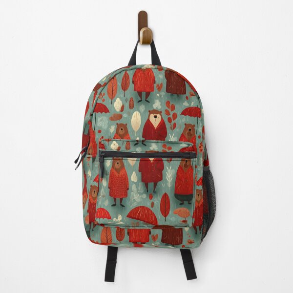 Item preview, Groundhogs in Red Coats Among Autumn Trees designed and sold by Piotrek0001.
