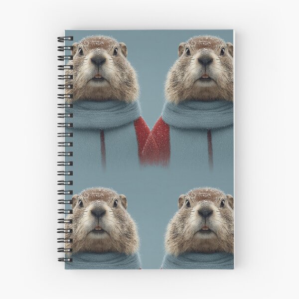 Item preview, Close Up Groundhog Wearing Thick Blue Scarf designed and sold by Piotrek0001.
