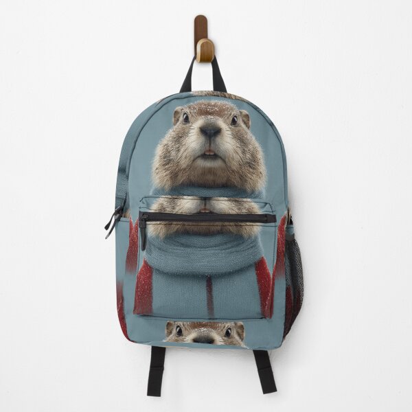 Item preview, Close Up Groundhog Wearing Thick Blue Scarf designed and sold by Piotrek0001.