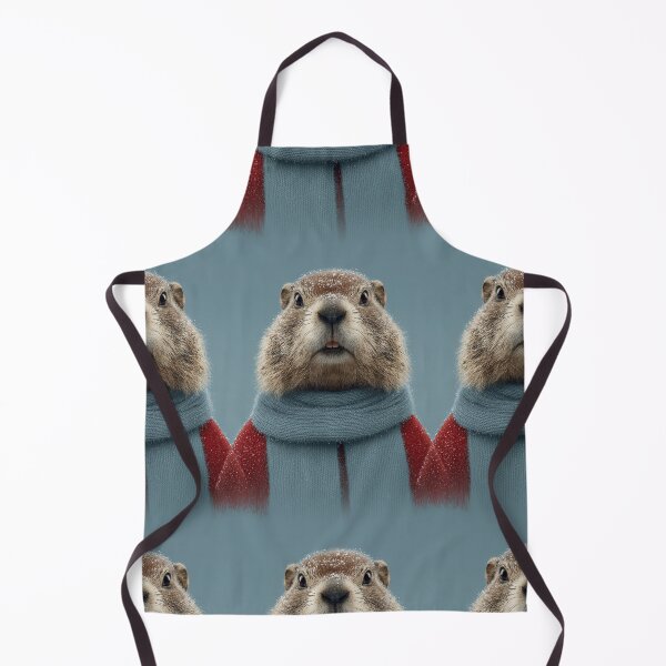 Item preview, Close Up Groundhog Wearing Thick Blue Scarf designed and sold by Piotrek0001.