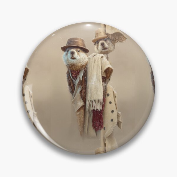 Item preview, Dapper Groundhog Gentleman in Hat and Scarf designed and sold by Piotrek0001.