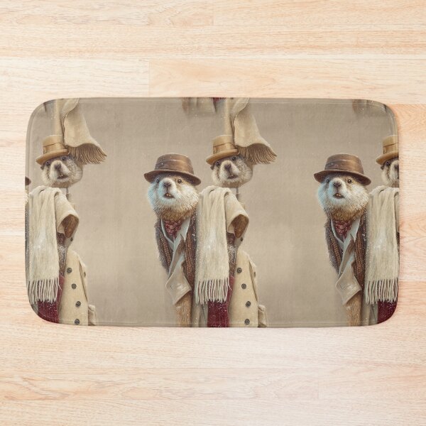 Item preview, Dapper Groundhog Gentleman in Hat and Scarf designed and sold by Piotrek0001.