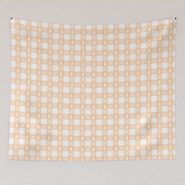 Item preview, sweet kitten grid - pastel orange designed and sold by Marly-MM.