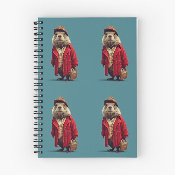 Item preview, Traveler Groundhog with Red Coat and Bag designed and sold by Piotrek0001.