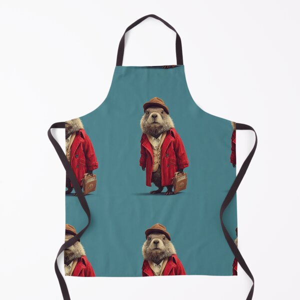 Item preview, Traveler Groundhog with Red Coat and Bag designed and sold by Piotrek0001.