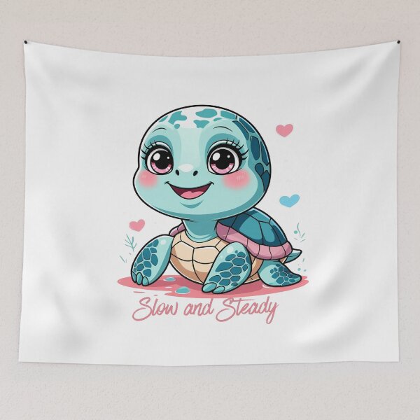 Item preview, Cute Sea Turtle Kawaii Illustration designed and sold by All About DigiCraft by Fedelina.