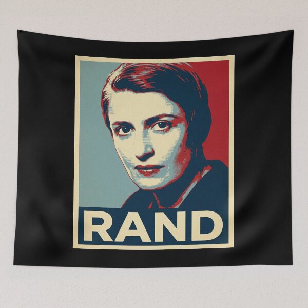 Item preview, Ayn Rand Objectivism Hope Style Poster designed and sold by DamianRoy88.