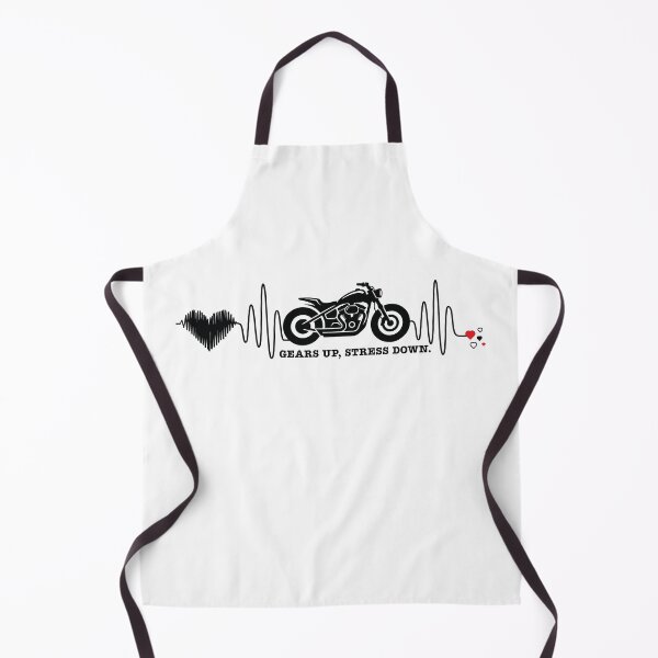 Item preview, Gears Up Stress Down Motorcycle Heartbeat Design designed and sold by PixelGrafiks.