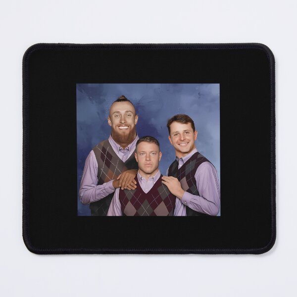 Item preview, Christian Mccaffrey George Kittle Brock Prudy Step Brothers Football San Francisco Football designed and sold by RetroOldPics.