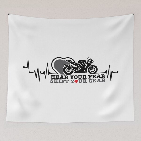 Item preview, Hear Your Fear Shift Your Gear Motorcycle Design designed and sold by PixelGrafiks.