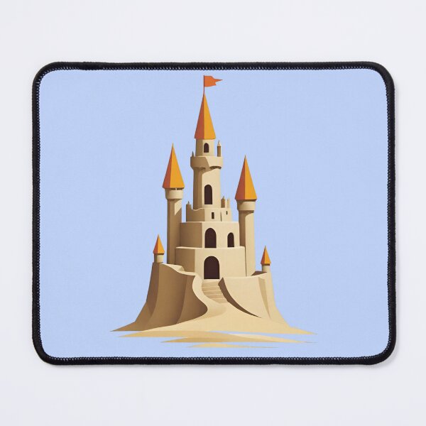 Item preview, Fantasy Castle Illustration – Minimal Fairytale Fortress Art, Storybook Design designed and sold by AlxVel.