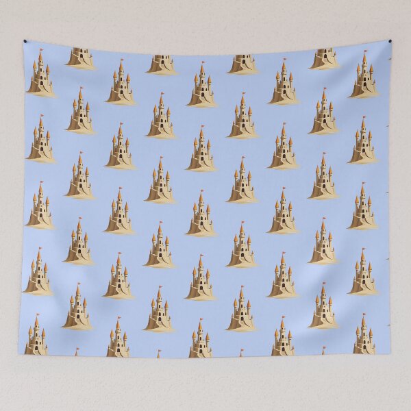 Item preview, Fantasy Castle Illustration – Minimal Fairytale Fortress Art, Storybook Design designed and sold by AlxVel.