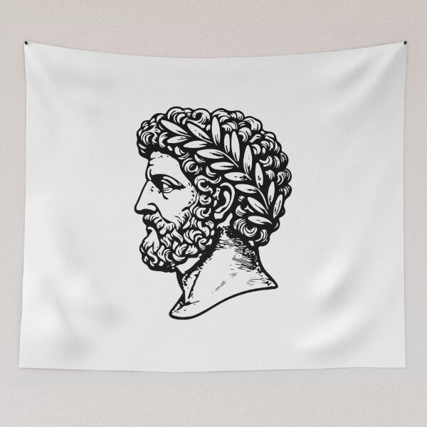 Item preview, Marcus Aurelius Stoic Philosopher - Black Ink Edition designed and sold by InkStation24.