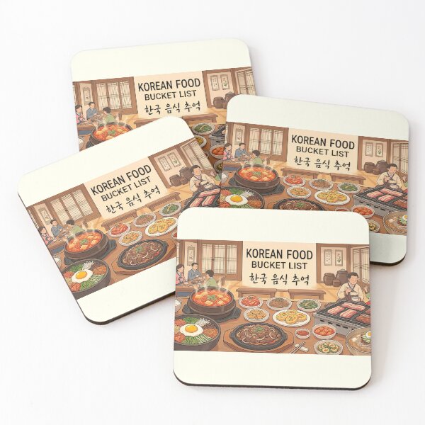 Item preview, Korean Food Bucket List - Authentic K-Food Guide Illustration designed and sold by TrendScanner.
