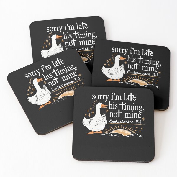 Item preview, Goose Sorry I’m Late Ecclesiastes 3 1 Bible Verse Christian Faith Inspirational Jesus designed and sold by jakaun.