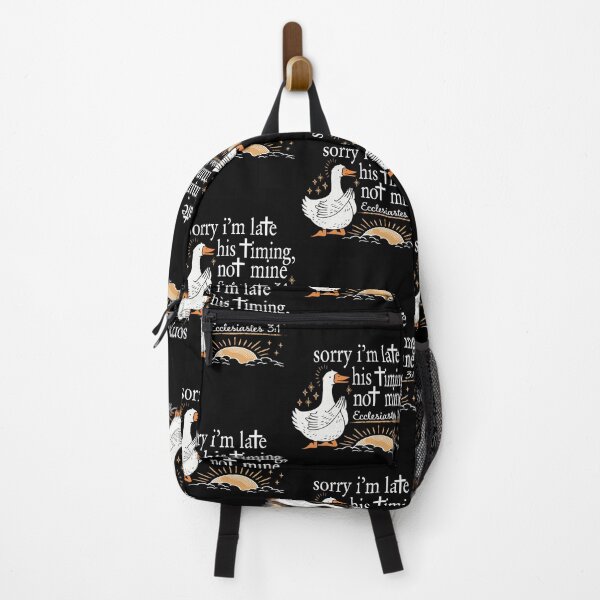 Item preview, Goose Sorry I’m Late Ecclesiastes 3 1 Bible Verse Christian Faith Inspirational Jesus designed and sold by jakaun.