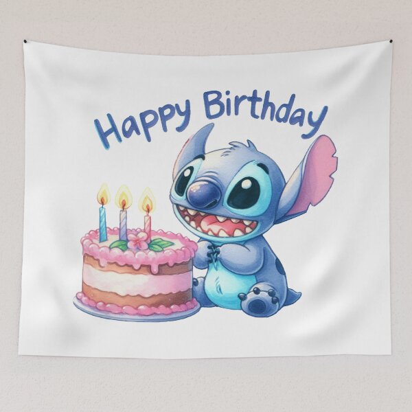 Item preview, Stitch Happy Birthday designed and sold by Gautamaa.