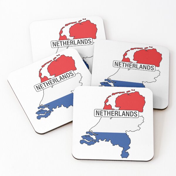 Item preview, THE NETHERLANDS Flag Map designed and sold by Amy's pet prints.