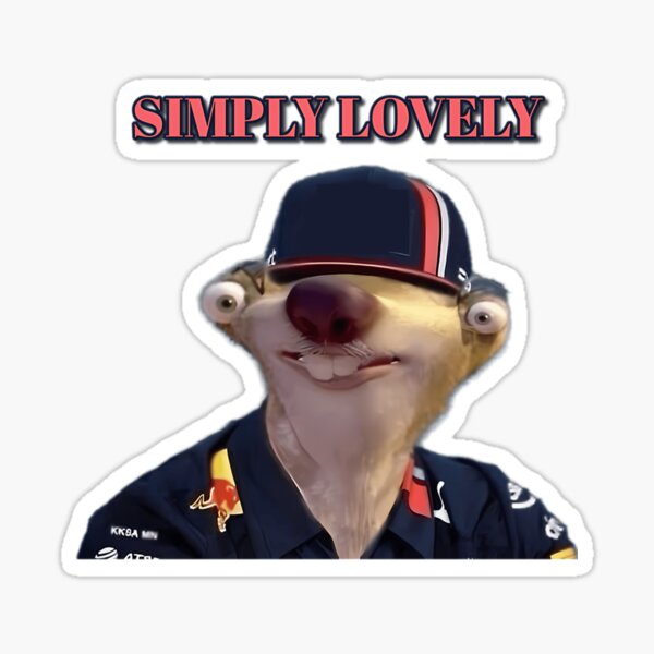 Simply Lovely Max Verstappen Meme Sticker