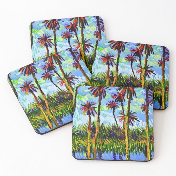 Item preview, Tropical Palm Reflection Painting for Nature Escape Seekers designed and sold by WildStroke.