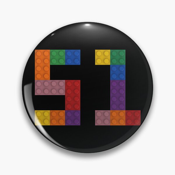 Item preview, 51 numbering made of colorful bricks designed and sold by Brickification.