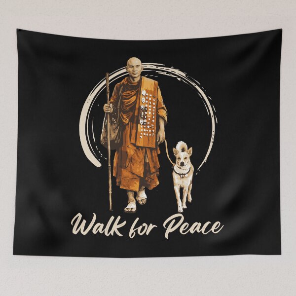 Item preview, Peace Walking Monks And Aloka Dog Walk For Peace designed and sold by NanoGraphics.