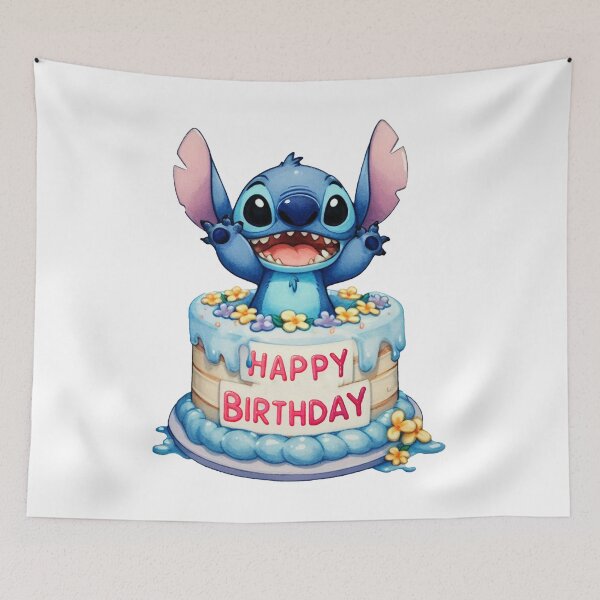 Item preview, Stitch Happy Birthday designed and sold by Gautamaa.