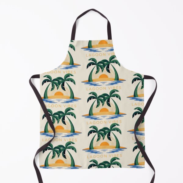 Item preview, Lagoon Vibes Tropical Island Sunset with Palm Trees Art designed and sold by SplashTastic.