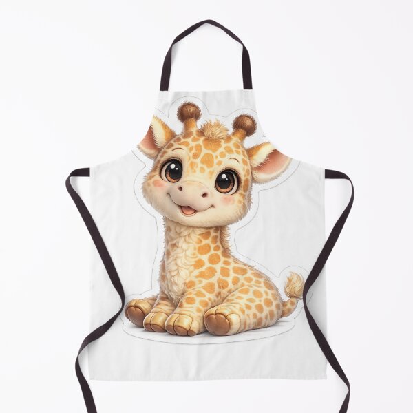 Item preview, Cute Giraffe 3D Cartoon Kawaii Giraffe 3D Animal Art designed and sold by MiniPrintMagic.