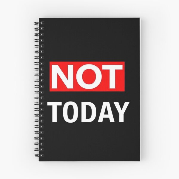 Item preview, Not Today – Bold Minimalist Graphic with Strong Statement designed and sold by PixelVibe782.