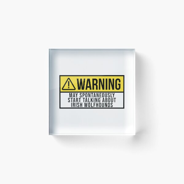 Item preview, Irish wolfhound Dog Warning designed and sold by XCIV.