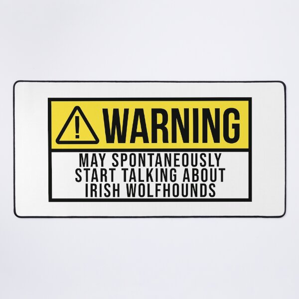 Item preview, Irish wolfhound Dog Warning designed and sold by XCIV.