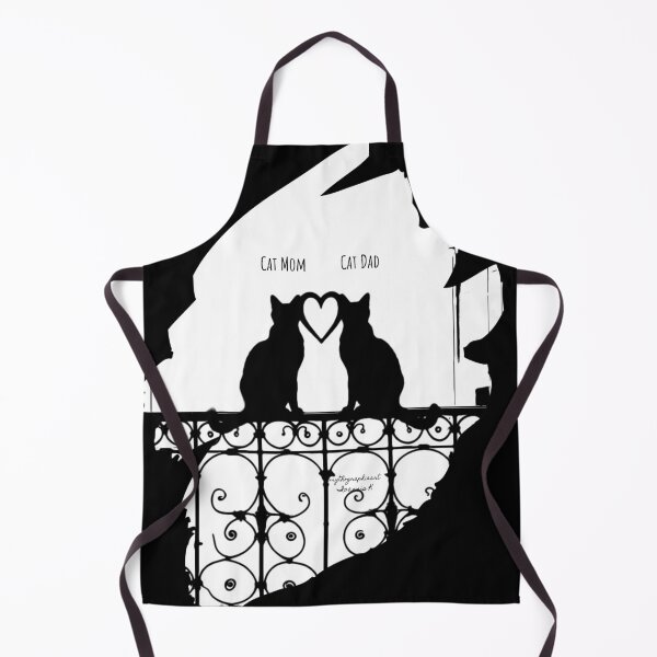 Item preview, Cat Mom Cat Dad Silhouette Love Heart designed and sold by mythographiaart.