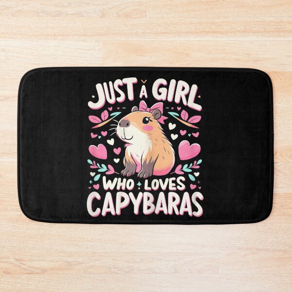 Item preview, Just a Girl who Loves Capybaras Art for Men Women Kids , Capybara Gift Lover  designed and sold by DZIRI NAJAT.