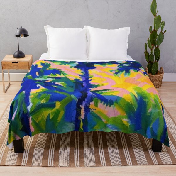 Item preview, Golden Sky Palm Tree Painting for Warm Aesthetic Lovers designed and sold by WildStroke.