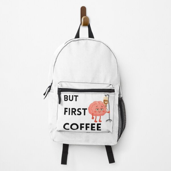 Item preview, But First Coffee – Funny Brain Coffee IV Design designed and sold by JustFunnyStuff.