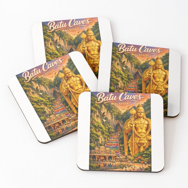 Item preview, Batu Caves with Lord Murugan Statue and Rainbow Staircase – Selangor, Malaysia designed and sold by Places On Earth.