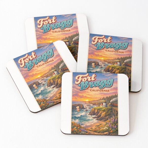 Item preview, Fort Bragg with Coastal Lighthouse and Wildflowers – Mendocino County, California designed and sold by Places On Earth.