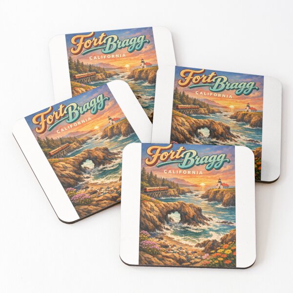 Item preview, Fort Bragg Sunset with Ocean Arch and Skunk Train – Northern California Coast designed and sold by Places On Earth.