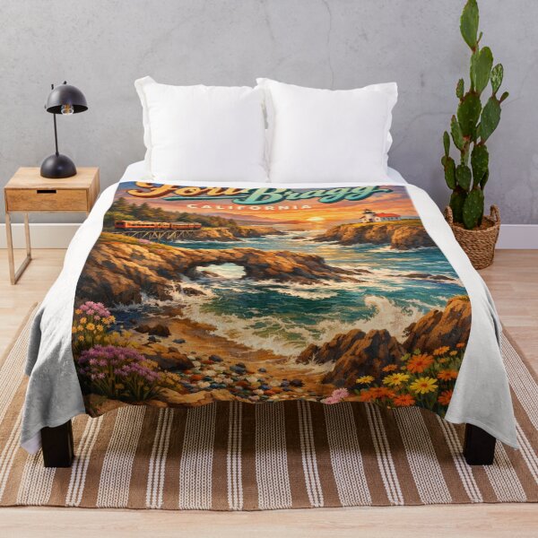 Item preview, Fort Bragg Sunset with Ocean Arch and Skunk Train – Northern California Coast designed and sold by Places On Earth.