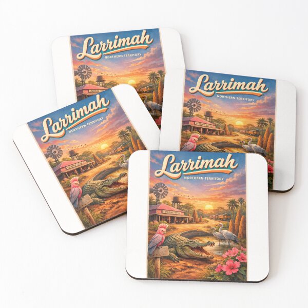 Item preview, Larrimah Hotel and Crocodile with Sunset Sky – Northern Territory, Australia designed and sold by Places On Earth.