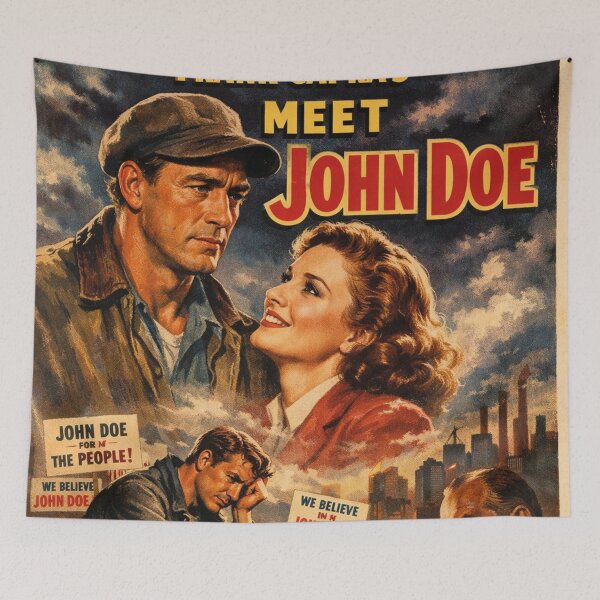 Item preview, Meet John Doe – Classic Frank Capra movie poster designed and sold by Mauswohn.