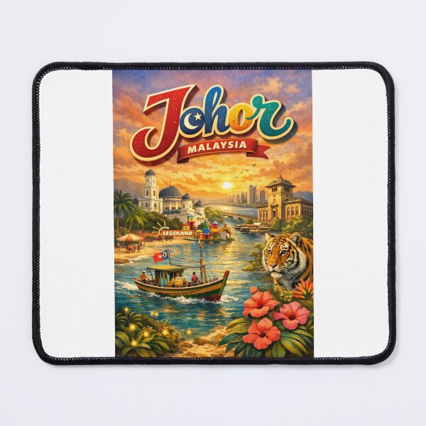 Item preview, Johor Sunset with Legoland and Sultan Abu Bakar Mosque – Southern Malaysia designed and sold by Places On Earth.