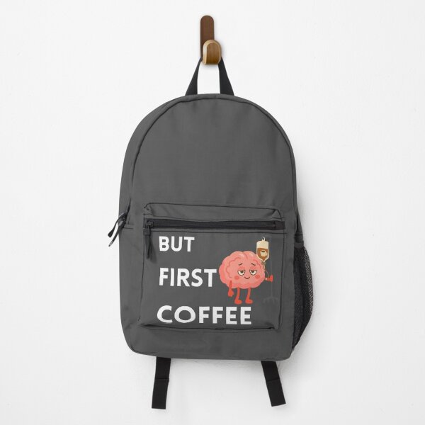 Item preview, First Coffee – Funny Brain Coffee IV Design designed and sold by JustFunnyStuff.