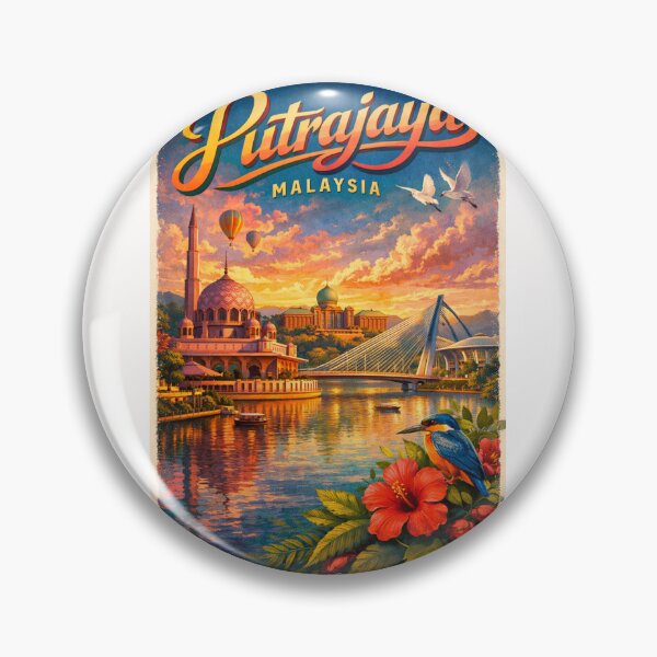 Item preview, Putrajaya Lakeside with Perdana Putra and Mosque at Sunset – Malaysia’s Government Capital designed and sold by Places On Earth.