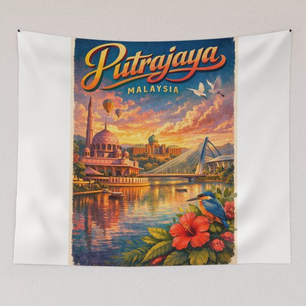 Item preview, Putrajaya Lakeside with Perdana Putra and Mosque at Sunset – Malaysia’s Government Capital designed and sold by Places On Earth.