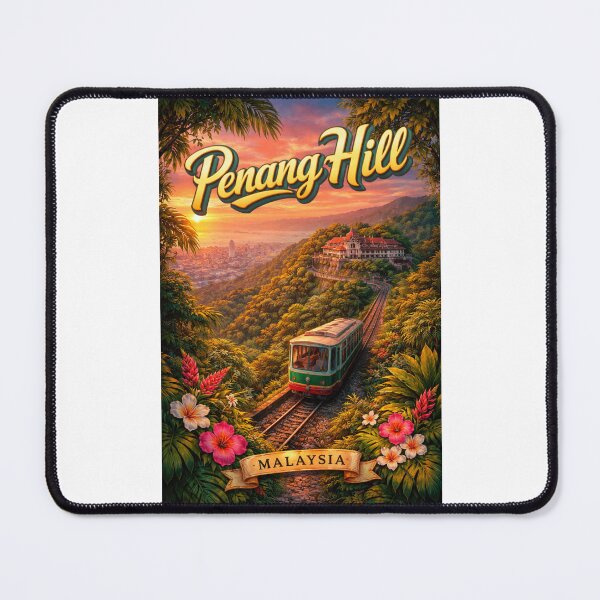 Item preview, Penang Hill Tram Overlooking George Town and Coastline – Bukit Bendera, Malaysia designed and sold by Places On Earth.