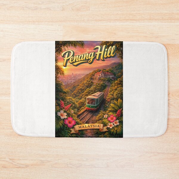 Item preview, Penang Hill Tram Overlooking George Town and Coastline – Bukit Bendera, Malaysia designed and sold by Places On Earth.