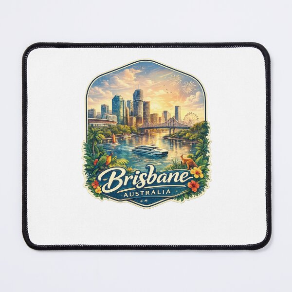 Item preview, Brisbane Skyline with Story Bridge and Fireworks – Queensland, Australia designed and sold by Places On Earth.